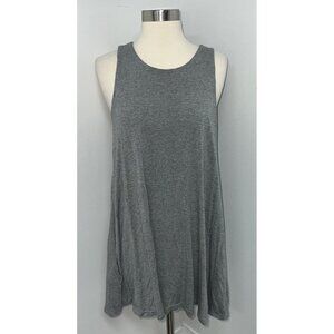 Basic H&M Dress Womens Medium Gray Heather Sleeveless Trapeze Pockets Casual